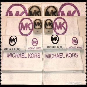 Customize Bathroom and Candle Towel Set or Wine Glasses